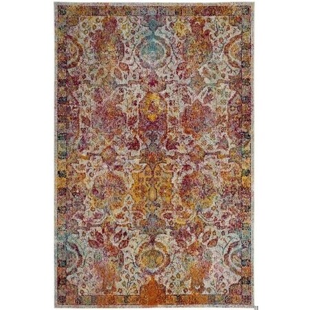 Safavieh 2 ft. 2 in. x 5 ft. Crystal Rectangle Power-Loomed Rug Light Blue & Orange CRS505A-25
